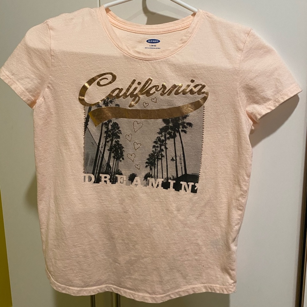 Pink short sleeve old navy kids shirt